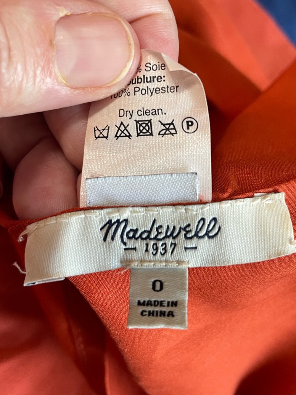 Madewell Size 0 Silk Overlay Cami Dress Burnt Copper Relaxed Minimalist - Picture 3 of 8